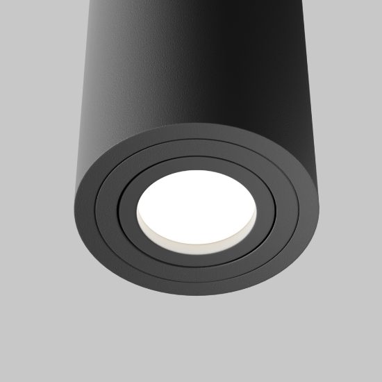 Maytoni atom faretto da soffitto cilindrico nero gu10 orientabile