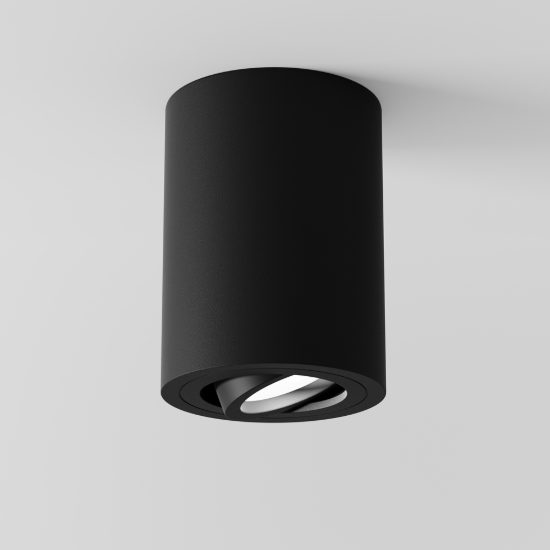 Maytoni atom faretto da soffitto cilindrico nero gu10 orientabile