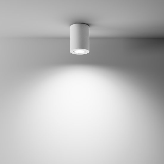 Faretto da soffitto gu10 moderno cilindrico bianco maytoni atom