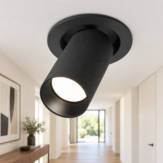 Maytoni artisan faretto per cucina moderno nero da semincasso orientabile