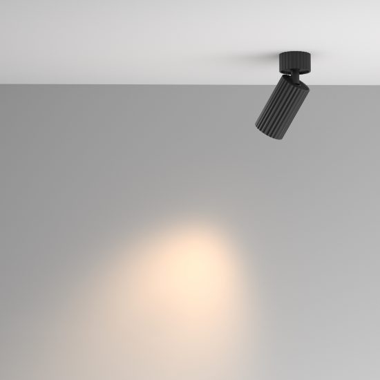Maytoni calipso faretto per cucina moderno nero da soffitto orientabile