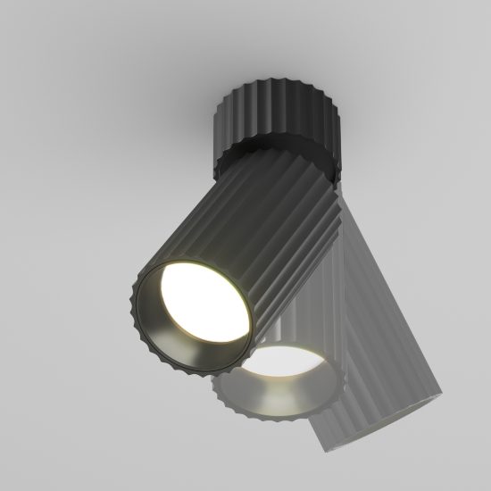 Maytoni calipso faretto per cucina moderno nero da soffitto orientabile