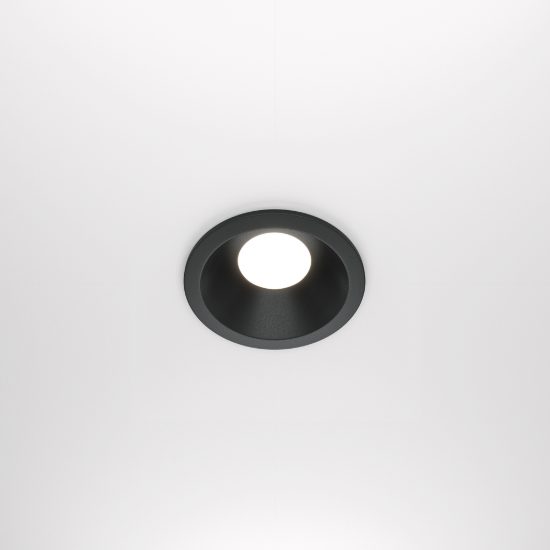 Maytoni zoom faretto da incasso per bagno ip65 tondo gu10 nero