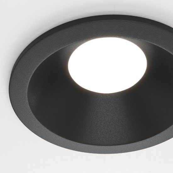 Maytoni zoom faretto da incasso per bagno ip65 tondo gu10 nero