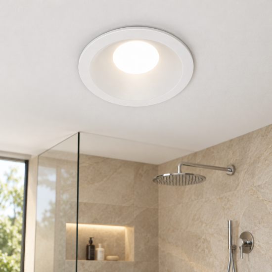 Zoom maytoni faretto da incasso per doccia ip65 gu10 tondo bianco