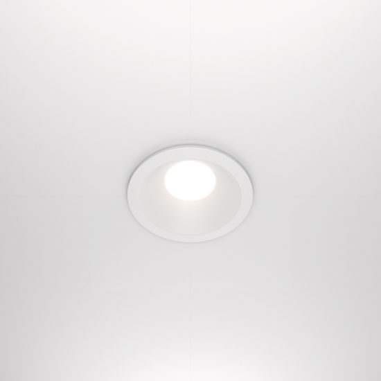 Zoom maytoni faretto da incasso per doccia ip65 gu10 tondo bianco
