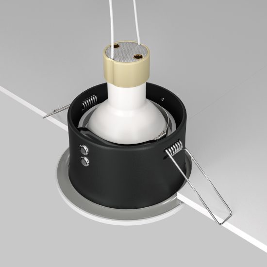 Zoom maytoni faretto da incasso per doccia ip65 gu10 tondo bianco