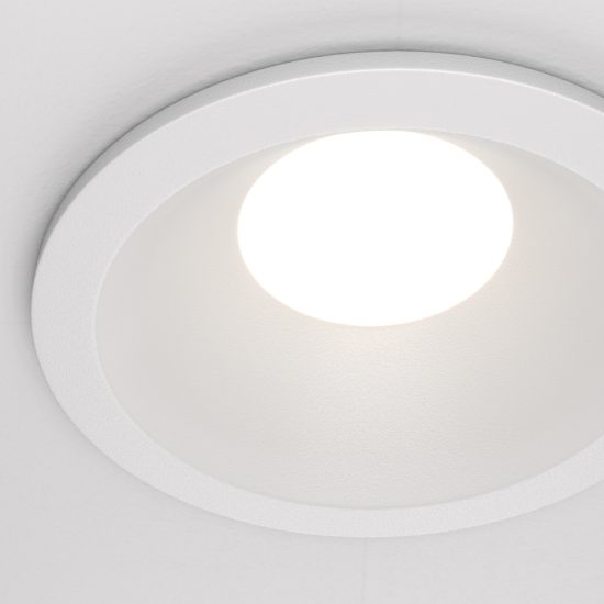 Zoom maytoni faretto da incasso per doccia ip65 gu10 tondo bianco