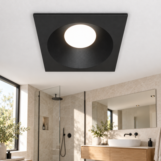 Faretto da incasso nero per bagno doccia ip65 gu10 maytoni zoom