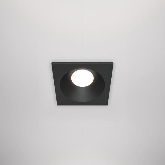Faretto da incasso nero per bagno doccia ip65 gu10 maytoni zoom