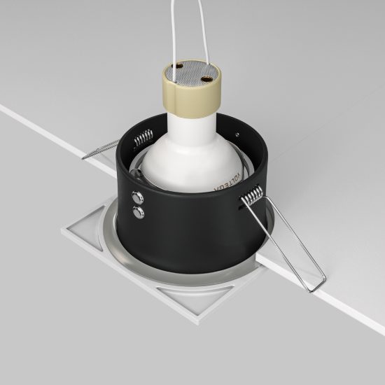 Maytoni zoom faretto da incasso per bagno gu10 bianco ip65