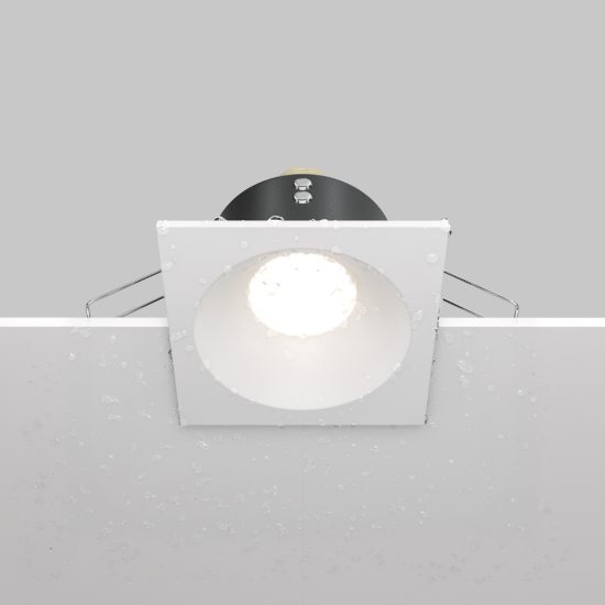 Maytoni zoom faretto da incasso per bagno gu10 bianco ip65