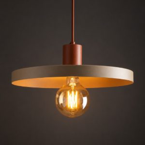 Lampadario a sospensione piatto 45 cm sabbia per cucina