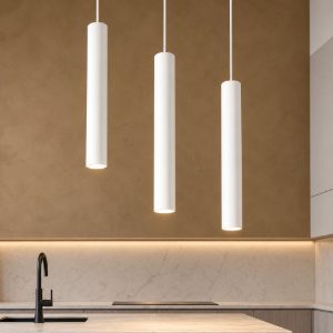 Lampadario per cucina top light cilindri bianco
