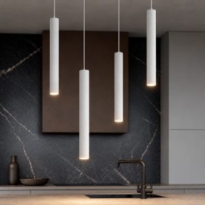 Lampadario da cucina toplight cilindri grigio con decentramento