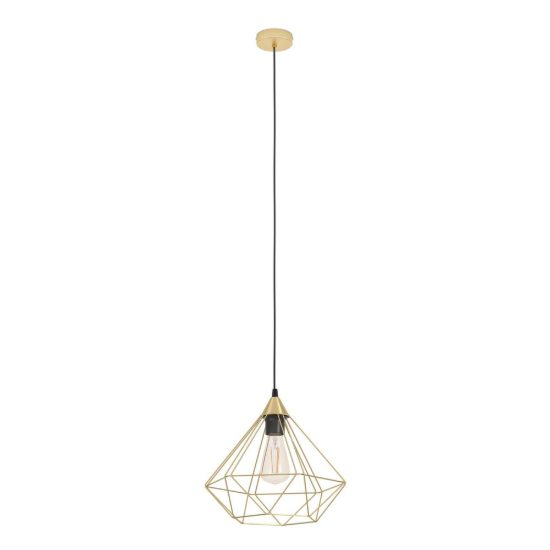 Eglo tarbes lampadario a sospensione 33cm moderno per ingresso ottone spazzolato