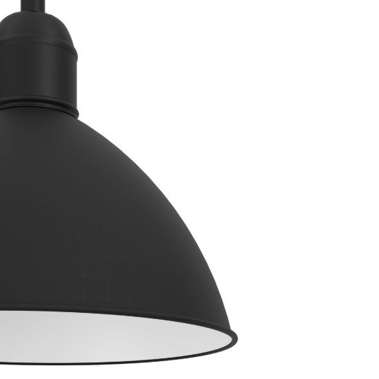 Eglo priddy lampadario cupola nero e bianco per ingresso a sospensione 31cm