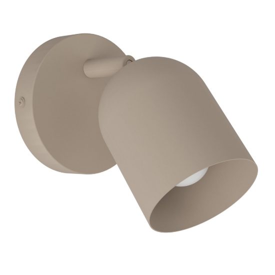 Eglo tilston applique da parete 12cm rotonda sabbia per ingresso