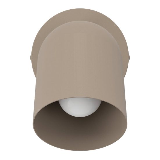 Eglo tilston applique da parete 12cm rotonda sabbia per ingresso