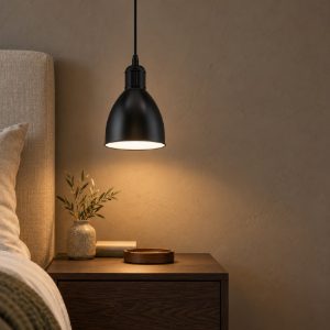 Eglo priddy lampada cupola industriale nero bianco per cucina a sospensione 16cm
