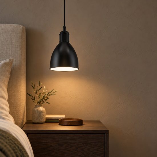Eglo priddy lampada cupola industriale nero bianco per cucina a sospensione 16cm