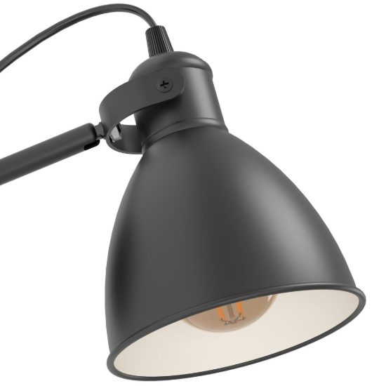 Eglo priddy applique rotonda nero e bianco per soggiorno da parete 13cm