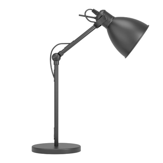 Eglo priddy lampada da tavolo industriale per soggiorno cupola nero bianco
