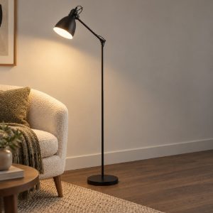 Eglo priddy lampada cupola industriale nero e bianco per soggiorno da terra
