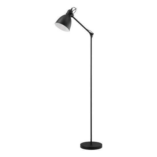 Eglo priddy lampada cupola industriale nero e bianco per soggiorno da terra