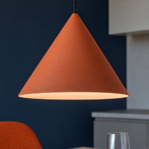 Lampadario cono 50cm terracotta iconic perenz per cucina moderna