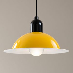 Lampadario da cucina stilnovo lampiatta disco giallo 28cm