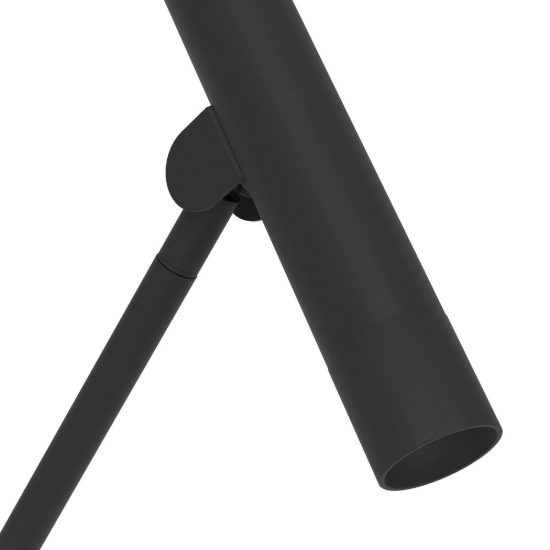 Eglo almudaina piantana moderna per soggiorno cilindro nera led 5w 3000k dimmerabile