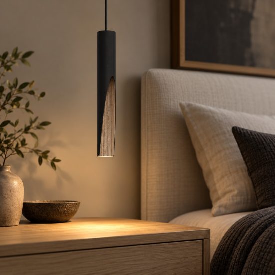 Eglo barbotto lampada a sospensione led 4.5w 3000k 6cm per cucina cilindro nero marrone