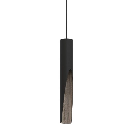 Eglo barbotto lampada a sospensione led 4.5w 3000k 6cm per cucina cilindro nero marrone