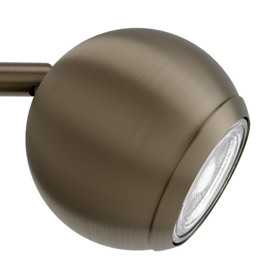 Eglo bimeda 1 lampada sferica moderna da tavolo bronzo scuro per soggiorno