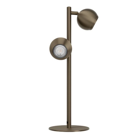 Eglo bimeda 1 lampada sferica moderna da tavolo bronzo scuro per soggiorno