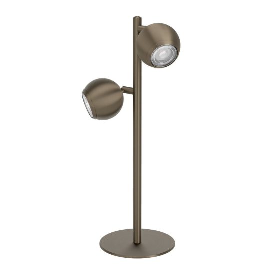 Eglo bimeda 1 lampada sferica moderna da tavolo bronzo scuro per soggiorno