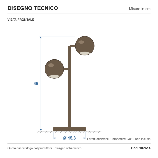 Eglo bimeda 1 lampada sferica moderna da tavolo bronzo scuro per soggiorno
