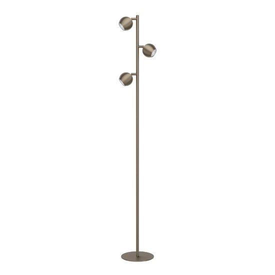 Eglo bimeda 1 lampada sferica moderna da terra bronzo scuro per soggiorno