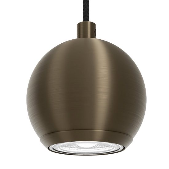 Eglo bimeda 1 lampadario a sospensione lineare bronzo scuro per soggiorno 5 luci 90cm