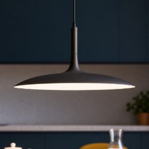 Lampadario da cucina disco nero led 16w 3000k design