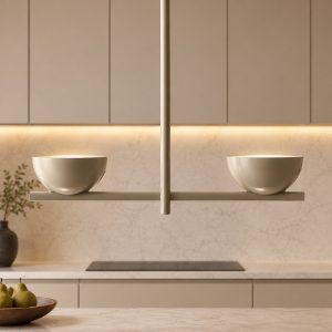 Lampadario cucina moderna nido stilnovo beige