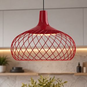 Lampadario da cucina bordeaux led 2700k dimmerabile mongolfiera stilnovo