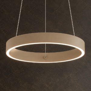 Lampadario per tavolo da pranzo e cucina moderna anello 40 cm sabbia bagnata led 36w cct 3000k 4000k