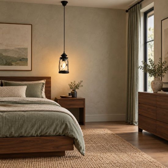 Eglo bradford lampada a sospensione per camera da letto lanterna nera 14cm