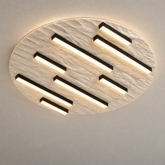 Eglo campomarino plafoniera led 18w cct 2700k 6500k 38cm per soggiorno moderna beige