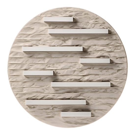 Eglo campomarino plafoniera led 18w cct 2700k 6500k 38cm per soggiorno moderna beige