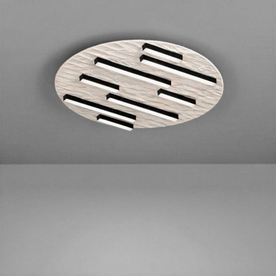 Eglo campomarino plafoniera led 18w cct 2700k 6500k 38cm per soggiorno moderna beige