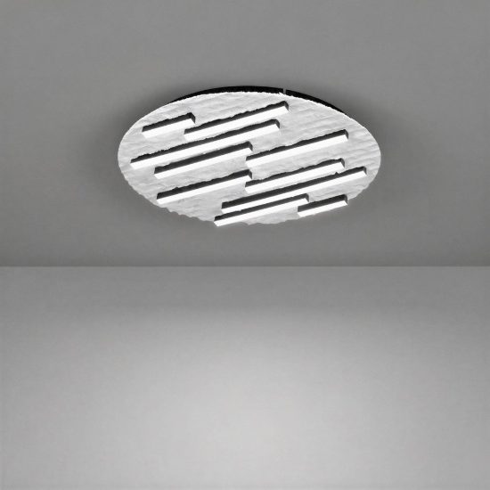 Eglo campomarino plafoniera led 30w cct 2700k 6500k 48cm per soggiorno moderna beige