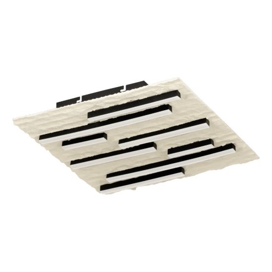Eglo campomarino plafoniera led 24w cct 2700k 6500k 38cm per soggiorno moderna beige